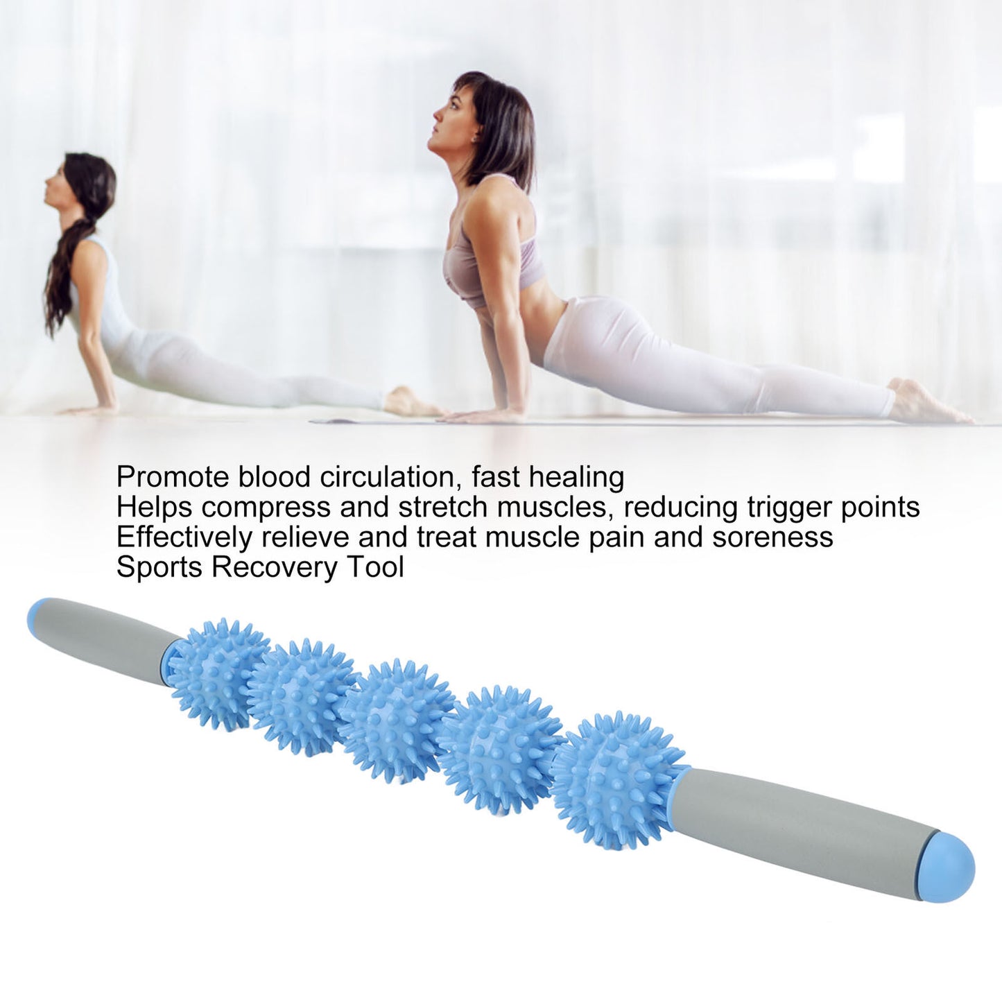 new Muscle Relaxation Roller Muscle Roller Stick Fascia Blaster Five Balls HGF koeek - KOEEK