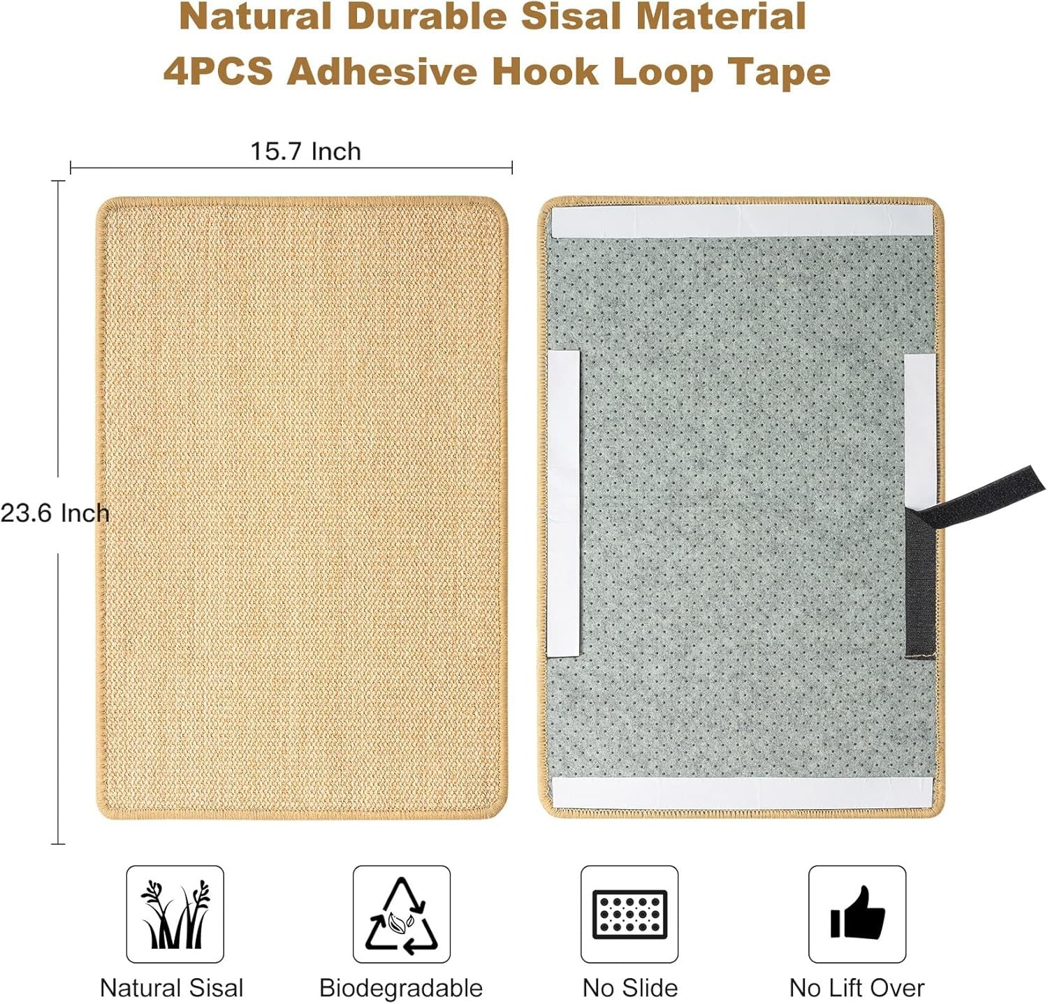 new ChicWow Cat Scratch Pad, 23.6 X 15.7In Inch X 15.7 Inch, Light Brown CHICWOW - KOEEK