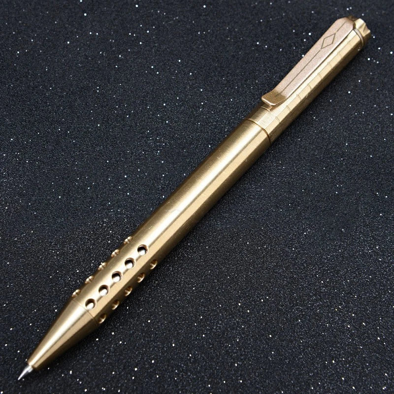 Brass Magnetic Force Telescoping Pocket Ballpoint Pen Office Signature Pen EDC 07FC0E-D4 - KOEEK