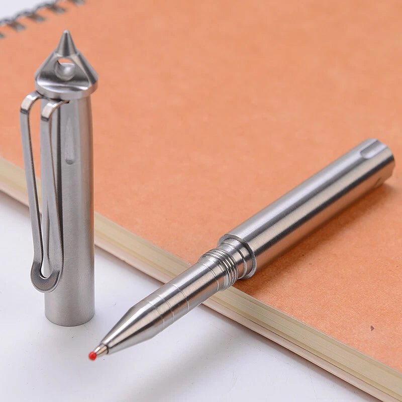 Stainless Steel Ball pen Portable Writing Signature Pen Outdoor EDC Multi-Tools 07FC0E-D4 - KOEEK