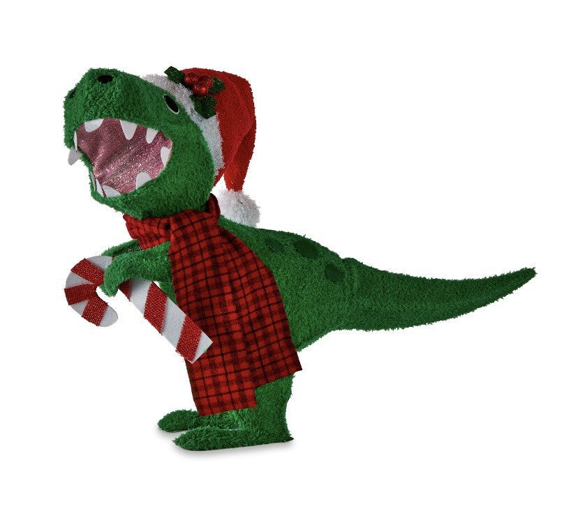 Light-Up Plush T-Rex Christmas Yard Decoration Holiday Time 34" Long 1.5" Tall HOLIDAY TIME - KOEEK