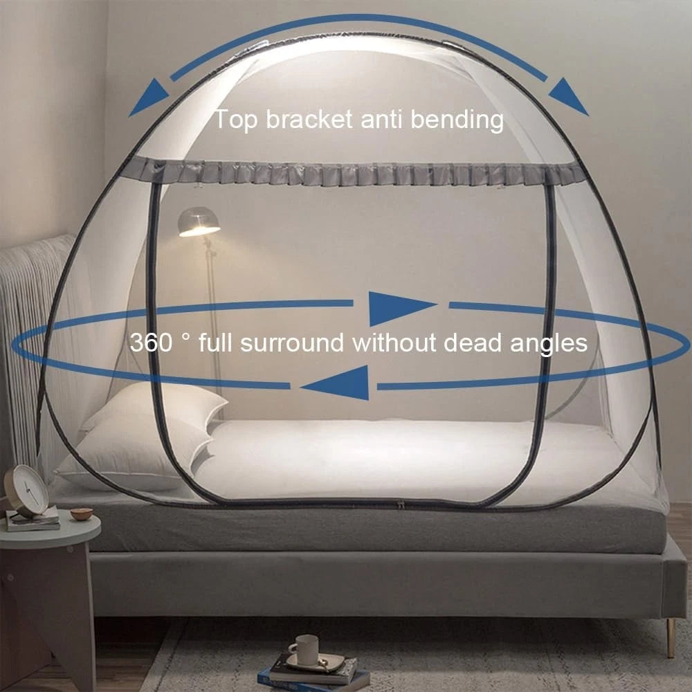 Mosquito Net Tent for Bed,Pop-Up Bed Canopy with Net Bottom,Mosquito Netting Bed 07FC0E-D4 - KOEEK