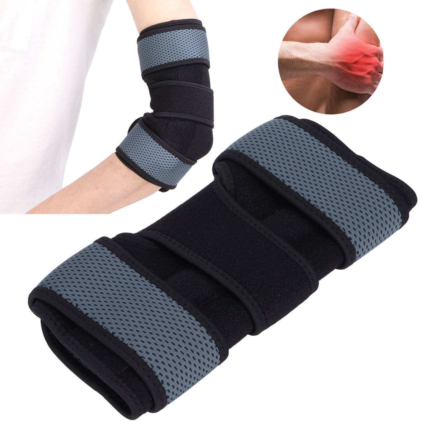 new Breathable Elbow Brace Elbow Brace Arthritis Support For Ulnar Nerve Damage koeek - KOEEK