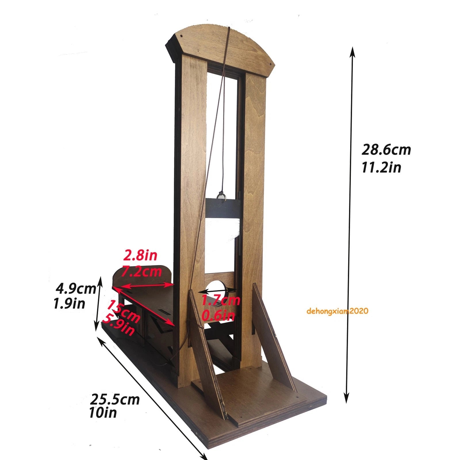1/12 Wood French Guillotine Gallows Model Scene For 6" Action Figure Accessories 07FC0E-D4 - KOEEK