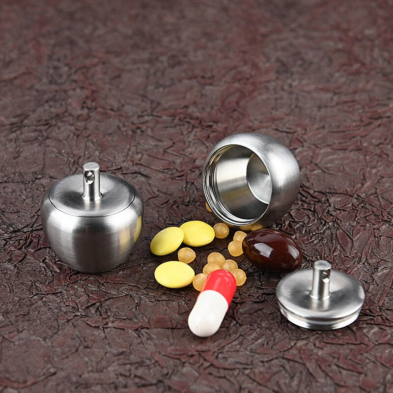 Mini Waterproof Box Portable Stainless Steel Portable Pill Box Survival EDC Tool 07FC0E-D4 - KOEEK