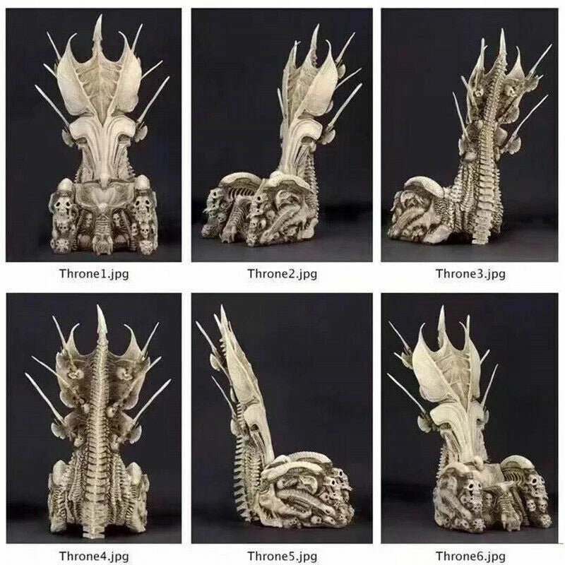 Predator Clan Leader Alien Bone Throne PVC Action Figures Diorama Element Model 07FC0E-D4 - KOEEK
