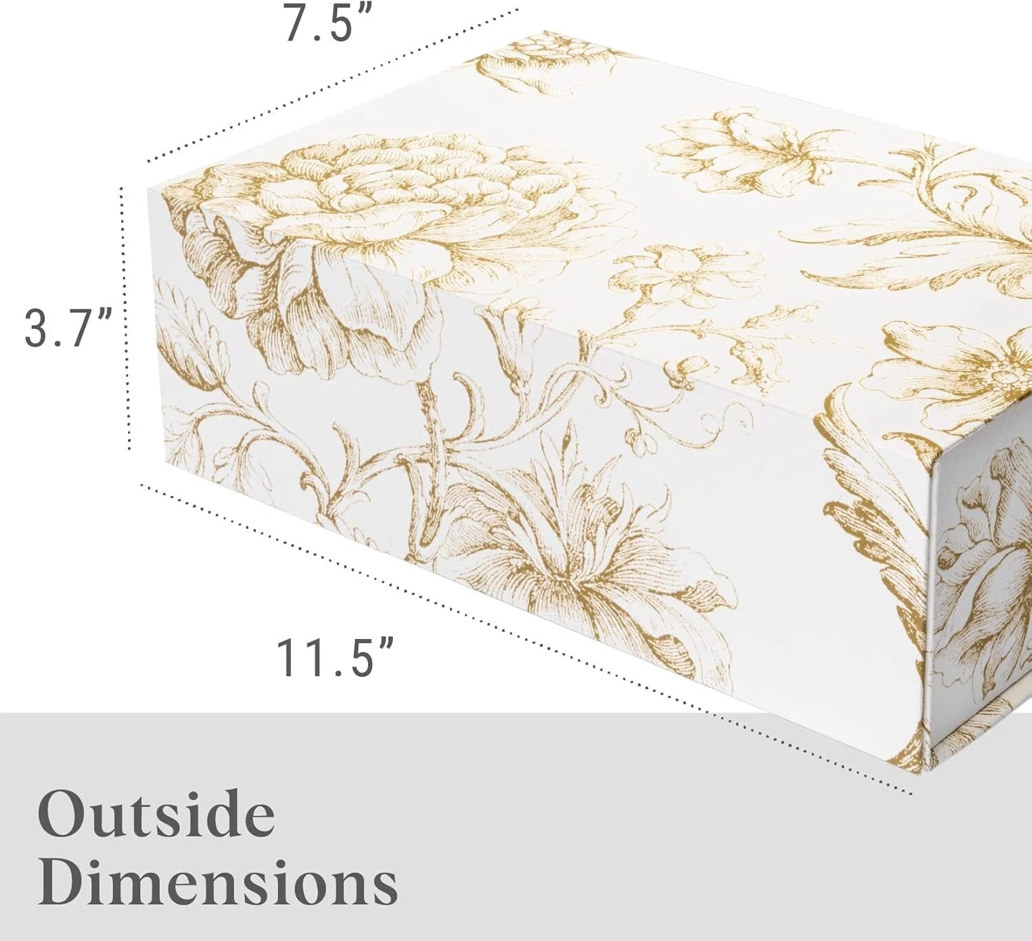 Keepsake Gift Box | Flower Box with Magnetic Lid, 11.5 in. x 7.5 in. x 3.5 in. 07FC0E-D4 - KOEEK