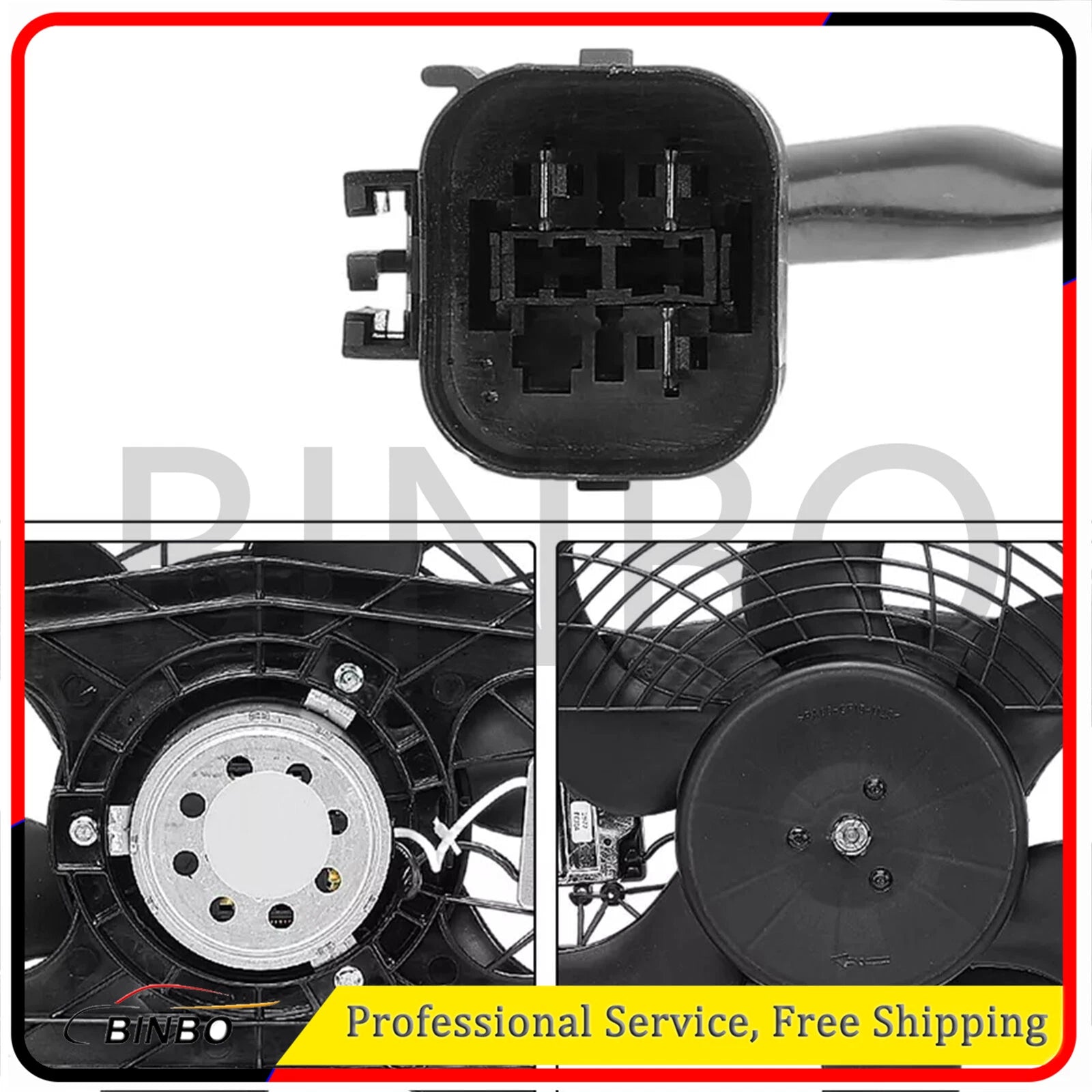 Ac Condenser Cooling Fan For BMW 320i 323i 325i 328i 330i 99-06 64546988913 07FC0E-D4 - KOEEK