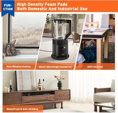 new MAGZO Backed Adhesive Foam Padding 1/16" Thick x 12" 59In*12In*1/16In, Black MAGZO - KOEEK