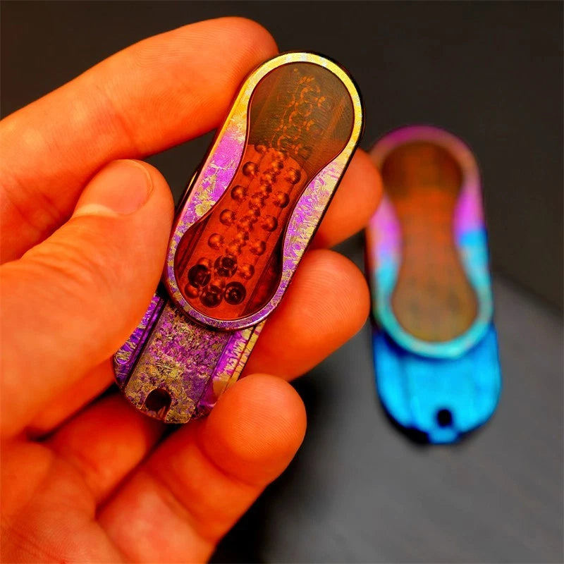 Stylish Crystal Titanium EDC Fidget Slider Fun Mechanical Fidget Toys Idea Gifts 07FC0E-D4 - KOEEK