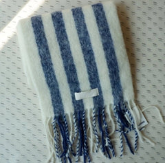 Unisex Striped Breathable Thin Scarf  Flax Linen Tasseled Stole Neckerchief 07FC0E-D4 - KOEEK