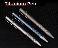 Titanium Bolt Action Pen Writing Office Ballpoint Pen Outdoor EDC Signature Pen 07FC0E-D4 - KOEEK