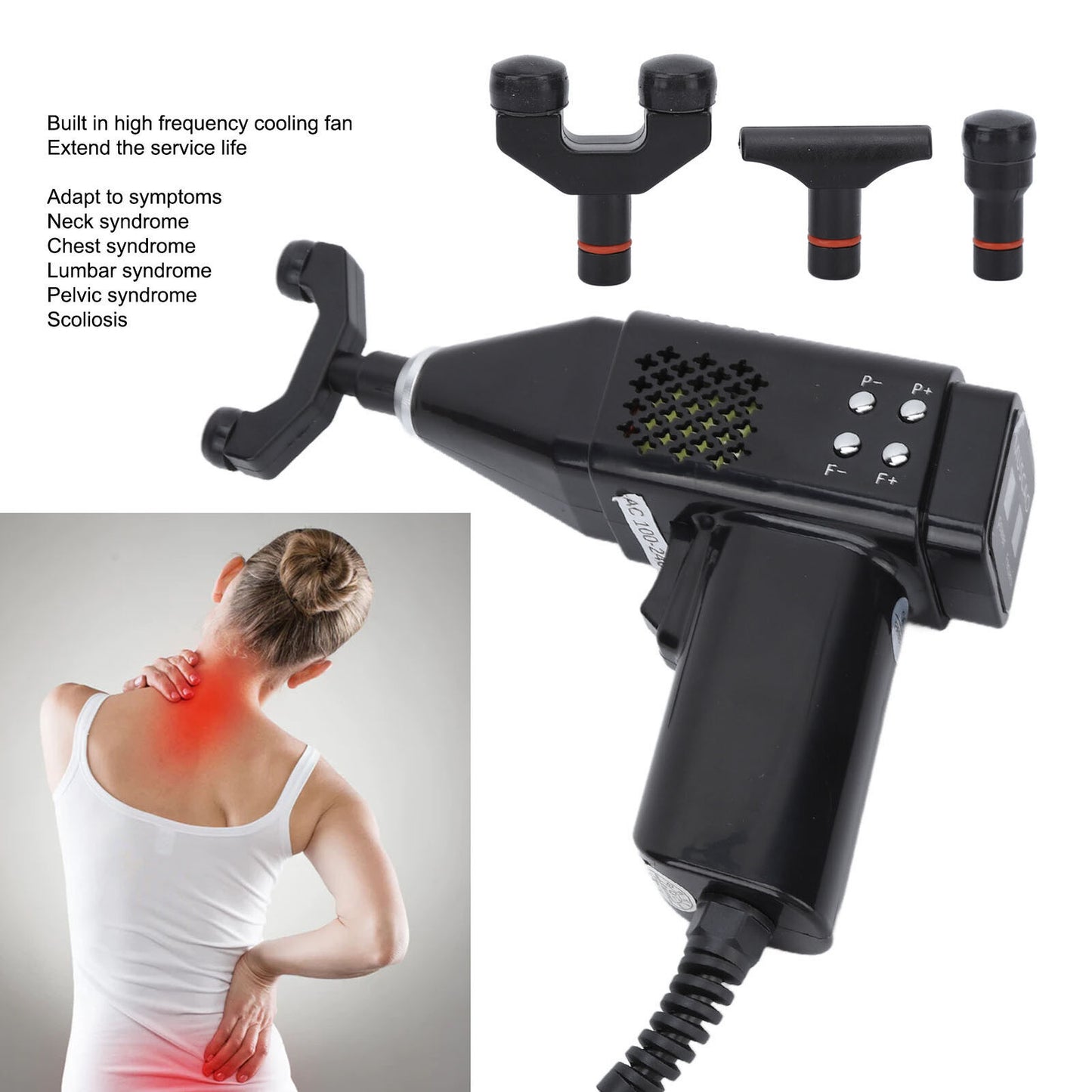 new Electric Spine Chiropractor Joint Relief Therapy Chiropractic (EU Plug ) HGF koeek - KOEEK