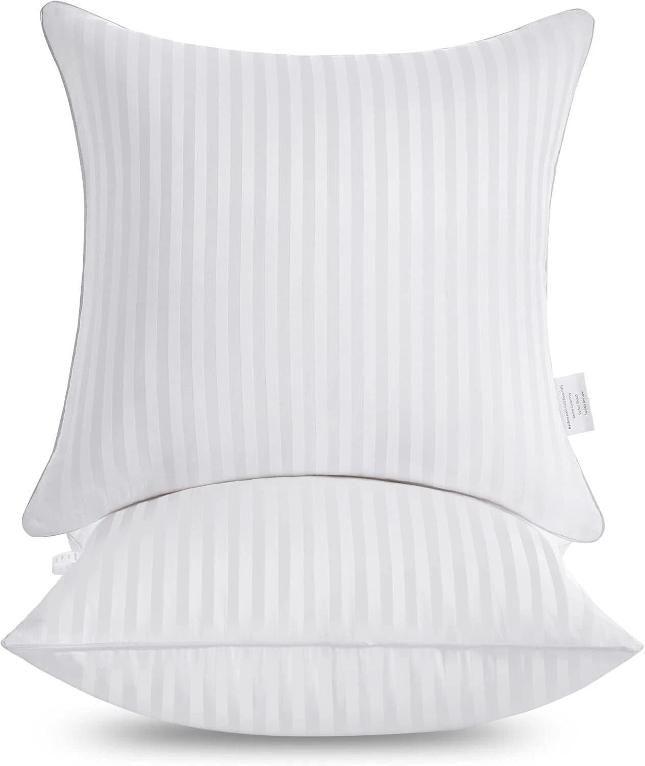 26 x 26 feather pillow cushion, soft cotton cover white cushion, 2 pcs. 07FC0E-D4 - KOEEK
