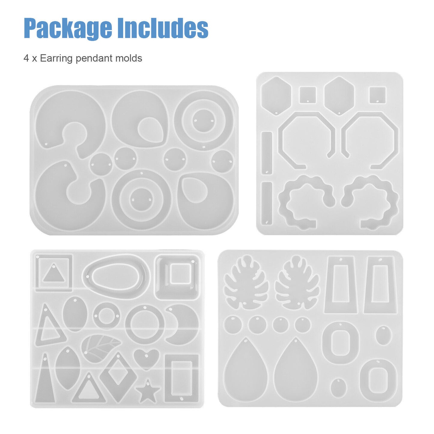 Silicone Resin Casting Mold DIY Earring Jewelry Pendant Making Epoxy Craft Tool koeek - KOEEK