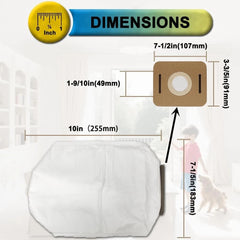 Vacuum cleaner filter bag replacement kit, backpack style, 8 liters 07FC0E-D4 - KOEEK
