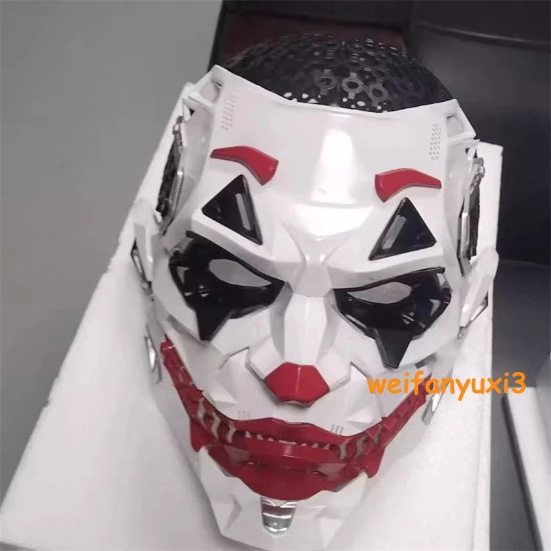 Joker Full Face Masks Resin Cosplay Props w/Dreadlocks Punk Style Accessories 07FC0E-D4 - KOEEK