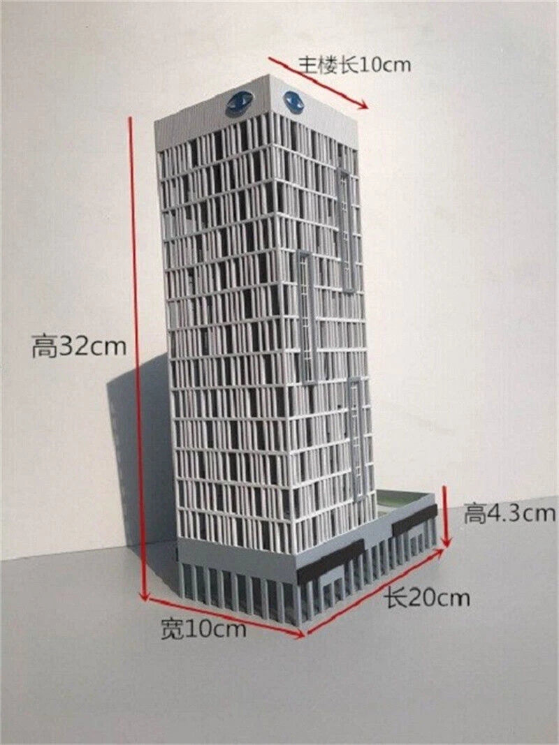 1/150 N Scale Modern Business Information Architecture Building Model Assembled 07FC0E-D4 - KOEEK