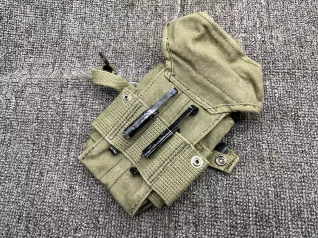 SCARCE SURPLUS VIETNAM WAR YEAR US ARMY CANVAS AMMO POUCH 07FC0E-D4 - KOEEK