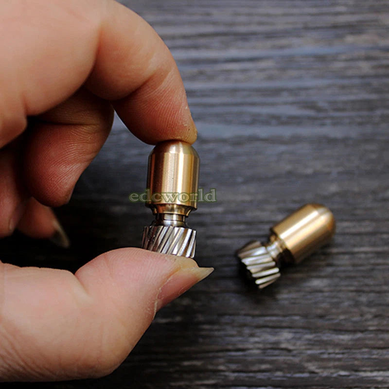 EDC TITANER Titanium + Brass EDC Bead Key Parachute Cord Pendant Lanyard DIYBead TITANER - KOEEK