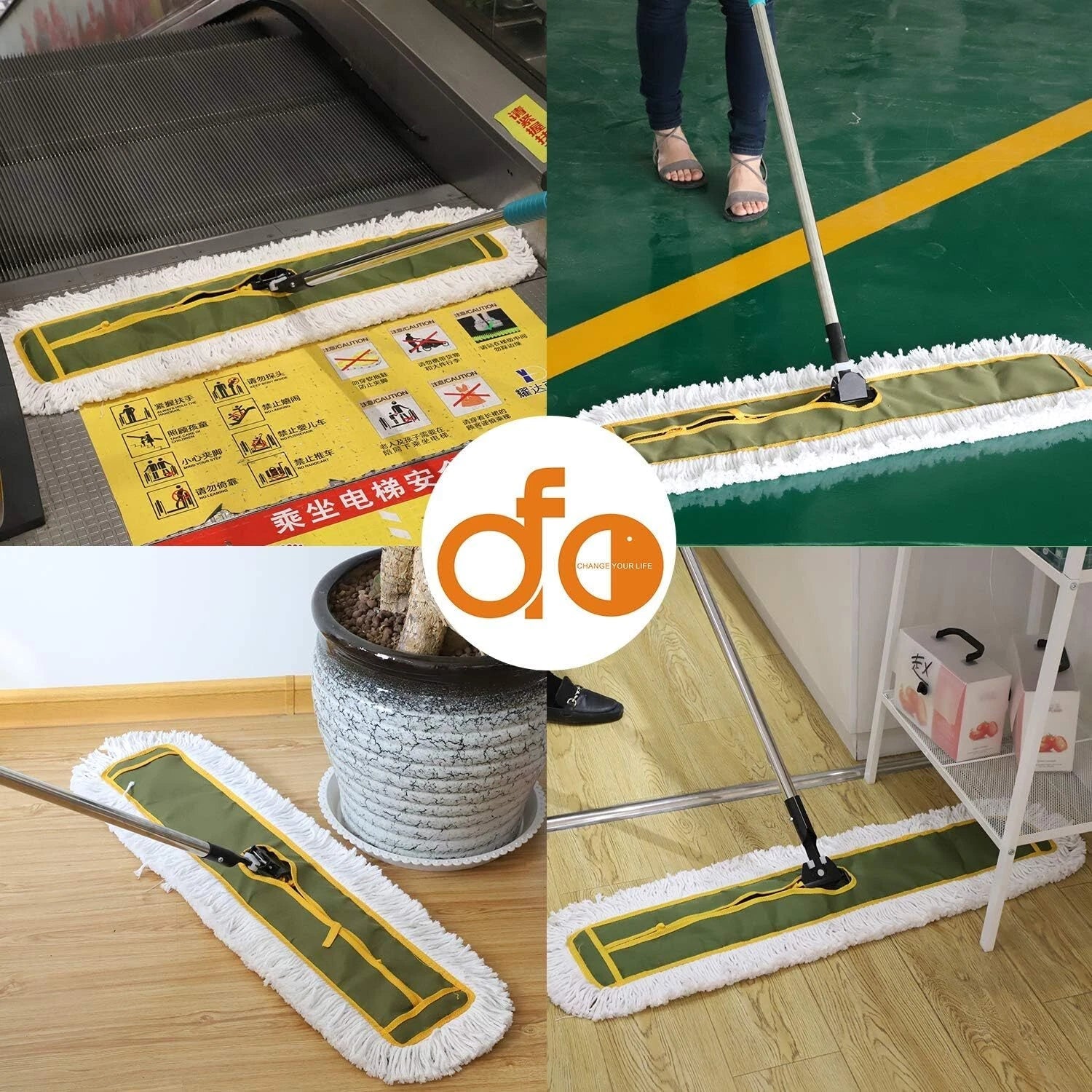 36-inch Industrial Commercial Dust Mop 2 sets // Heavy Duty Dust Mop 07FC0E-D4 - KOEEK