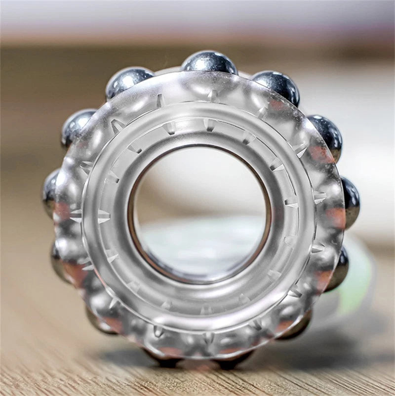 Creative Metal Punk Fidget Ring Fashionable and Novel Buddha Bead Fidget EDC Toy 07FC0E-D4 - KOEEK