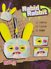 HUGKIS x Fuggler Funny Ugly Rabid Rabbit Plush Coin Purse Keychain Bag Charm FUGGLER - KOEEK