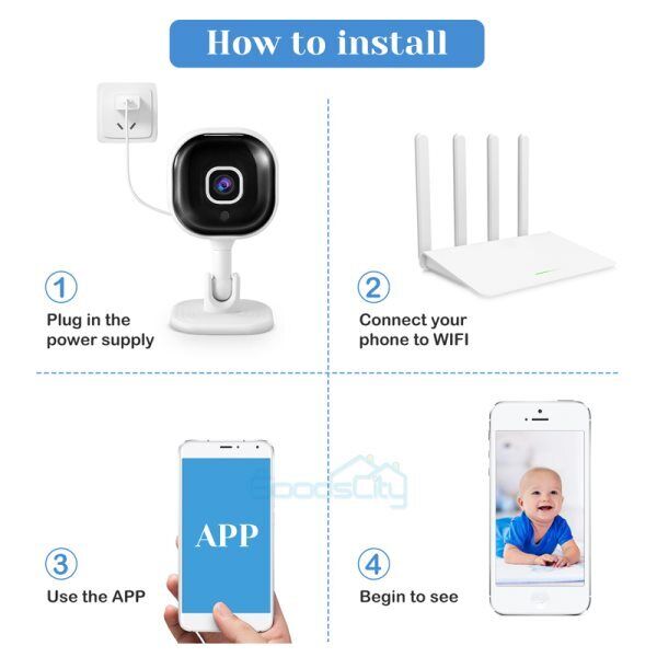 nye Camaras Audio og Video WiFi Inalambricas Para Seguridad De Casa Vision Nocturna