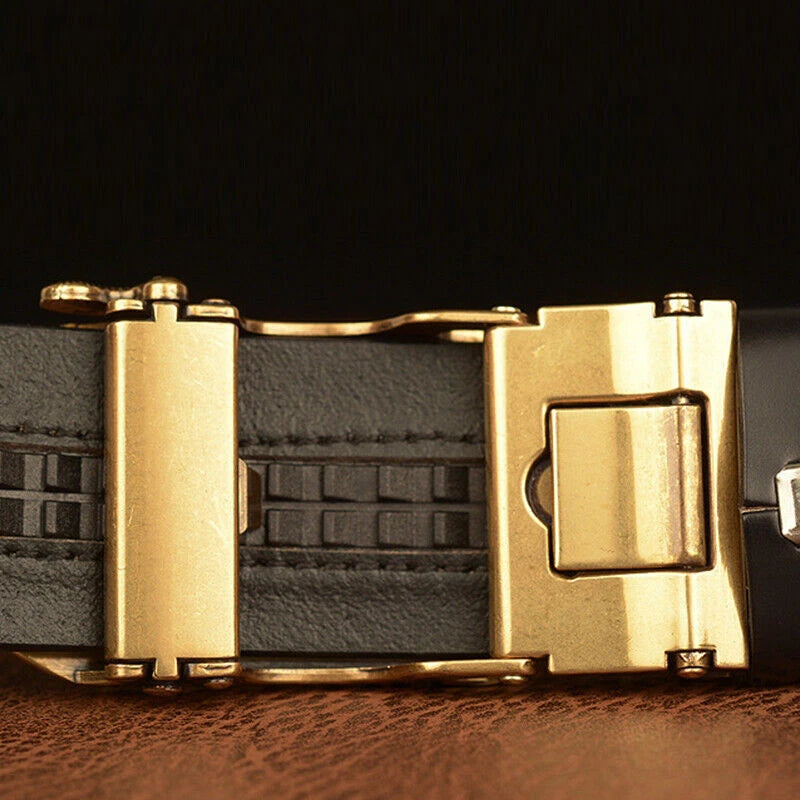 Male Leather Belt tiger Dragon Belt Cowhide  for Men Automatic Buckle 07FC0E-D4 - KOEEK