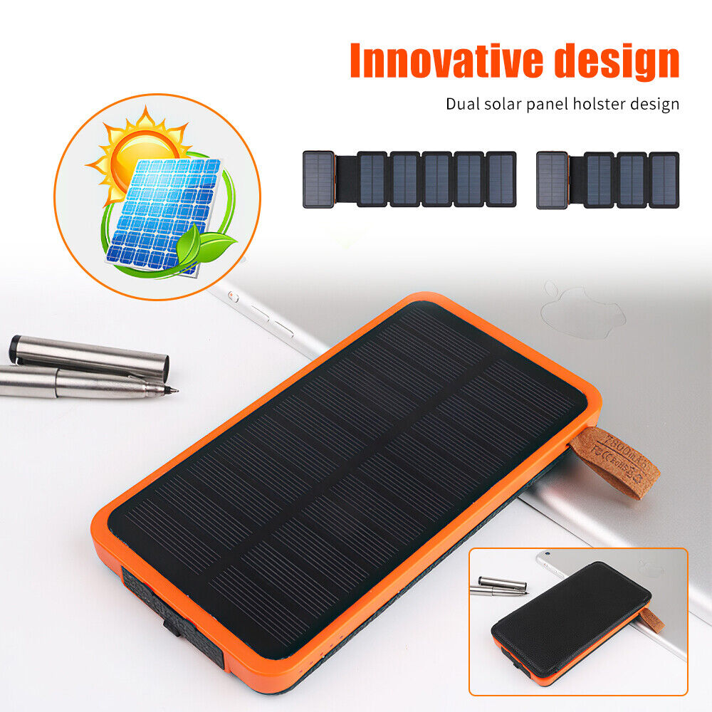 ny Solar Power Bank Folding Solar Panel bærbar lader 26000mAh eksternt batteri