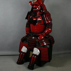 Japanese Samurai Armor Red Tōsei Gusoku Armor Yoroi Warring States Warriors 07FC0E-D4 - KOEEK
