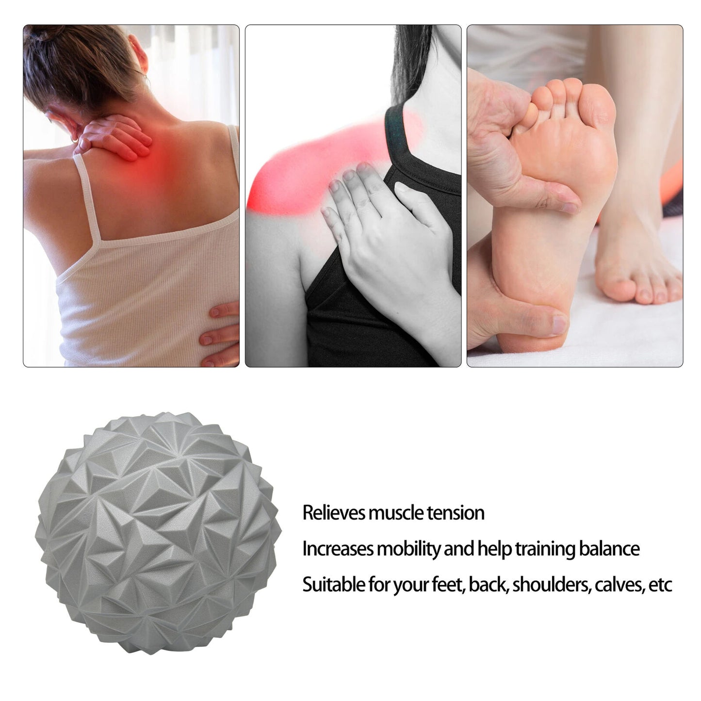 new Massage Ball Balance Plantar Fasciitis Relieve Sole Massager Deflate State HGF koeek - KOEEK