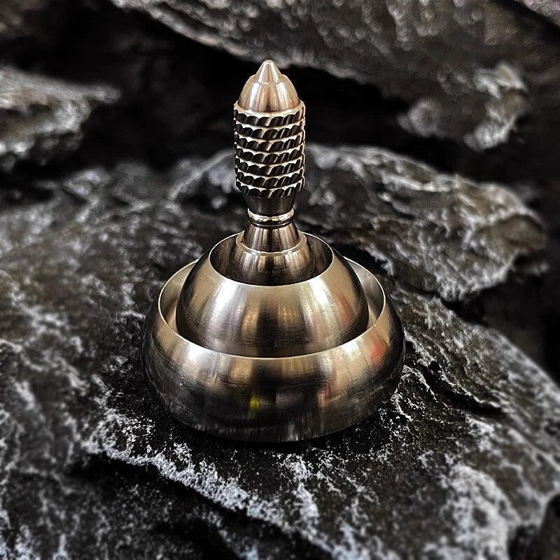 EDC Stainless Steel Spinning Top Hand Twisting Fidget Roler Spinner Toy Gift 07FC0E-D4 - KOEEK