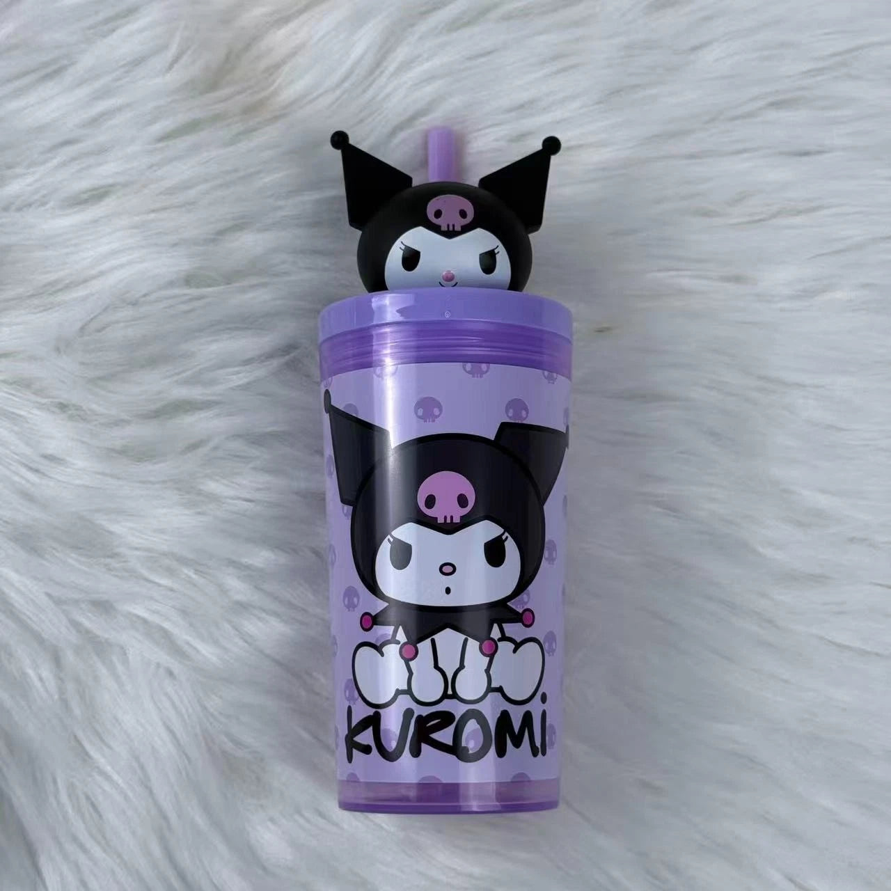 Kuromi 12oz Straw Tumbler with Molded Head Topper – Kids Drinkware Gift KUROMI - KOEEK