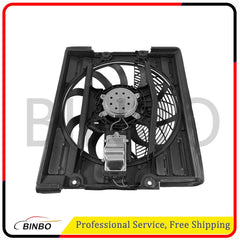 Radiator Condenser Cooling Fan Assembly for BMW 740i 740iL 750iL Z8 64546921383 07FC0E-D4 - KOEEK