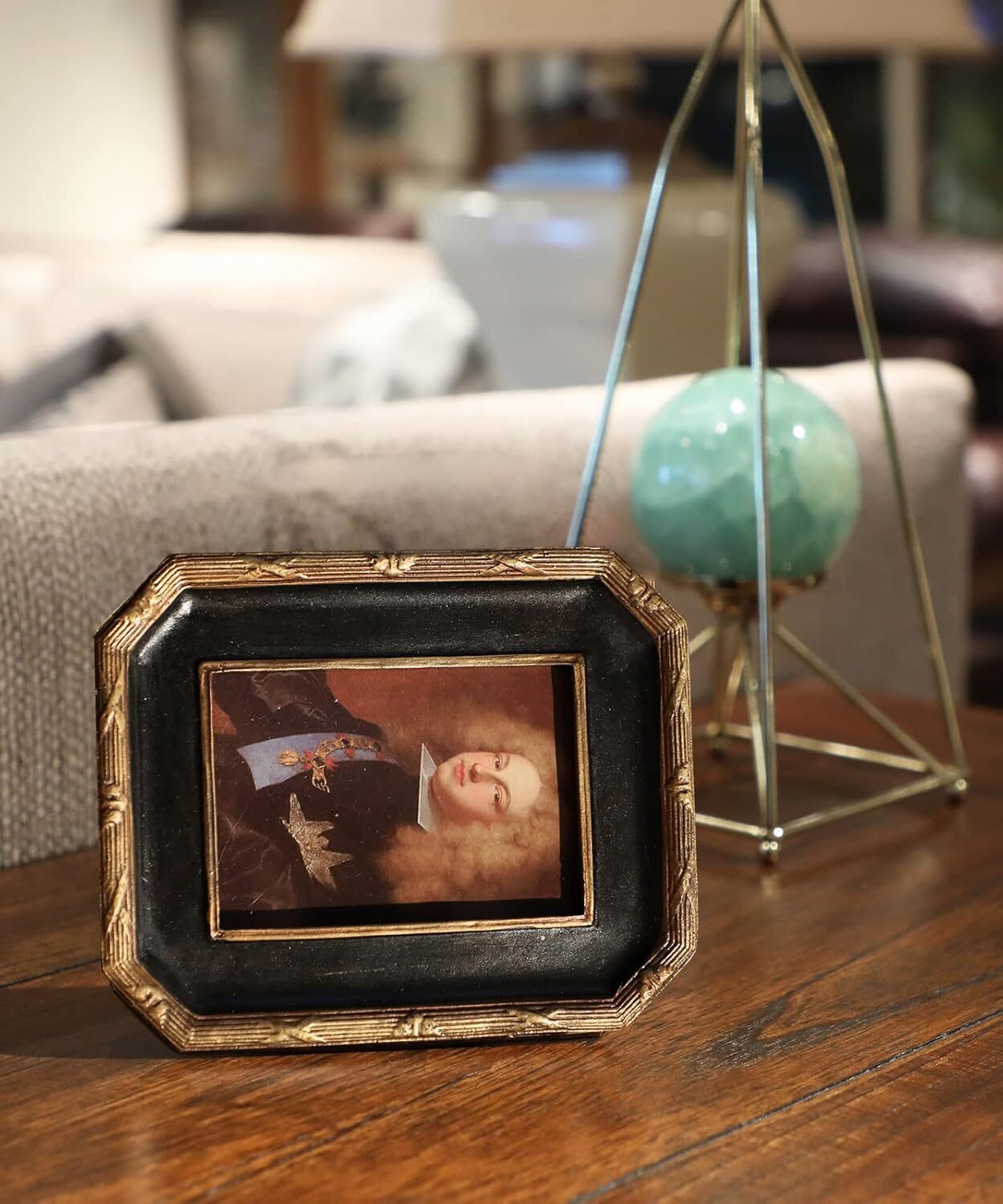 new 2.5x3.5 Small Vintage Picture Frame, Mini Antique 2.5x3.5, Black and Gold 07FC0E-D4 - KOEEK