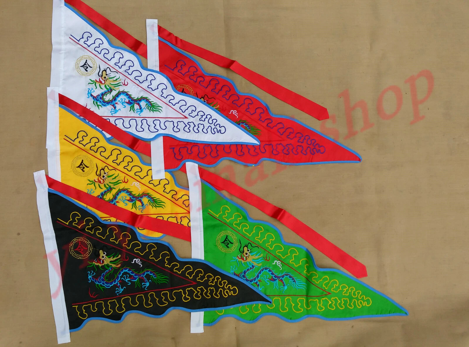 5pc Taoist Flag Customs Breaking Flag Five Dragon Flag Xianjia Five Color Flag 07FC0E-D4 - KOEEK