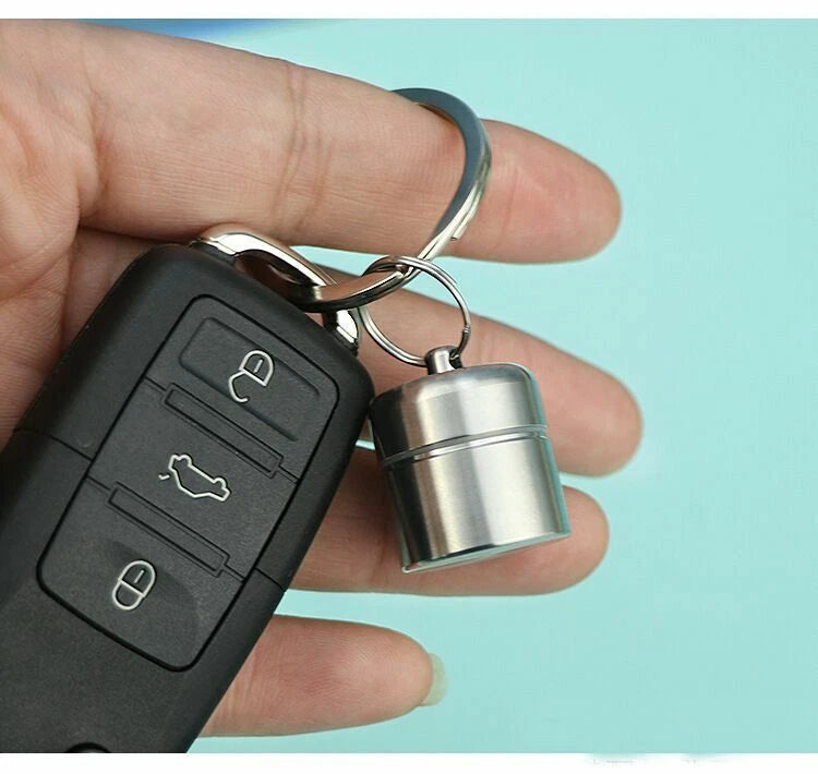 EDC Titanium Multi Tools Waterproof Portable Medicine Bottle Key Pendant Box Set 07FC0E-D4 - KOEEK