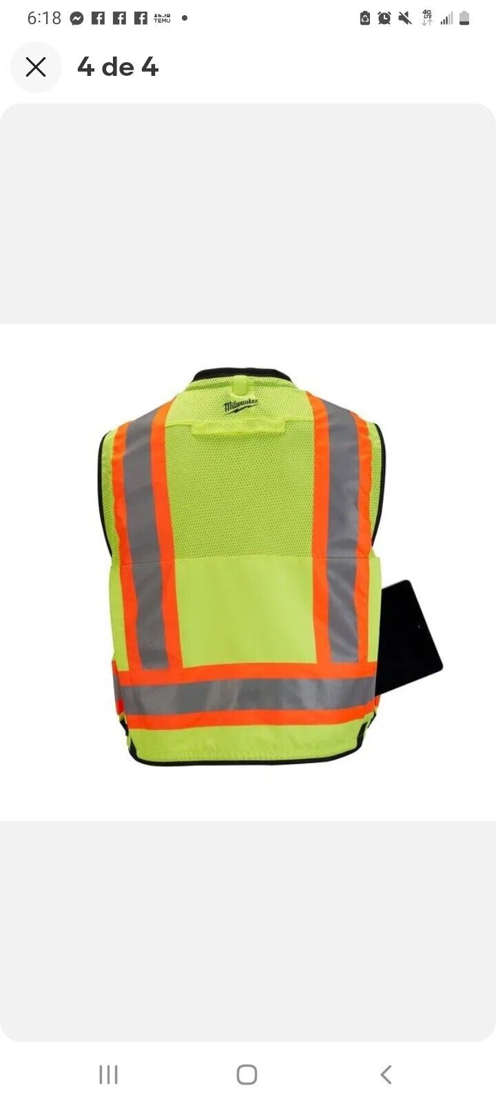 ny Milwaukee Class 2 Surveyor's High Visibility Gul sikkerhedsvest -