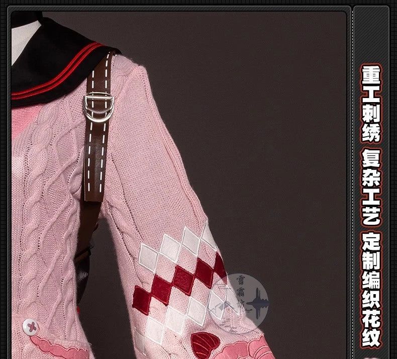Zenless Zone Zero Ukinami Yuzuha Pink Sweater & Skirt Cosplay Set - 07FC0E-D4 - KOEEK
