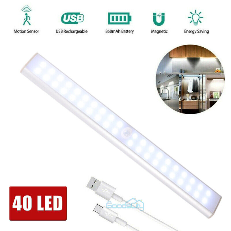 ny 60 LED Luz Magnetica Lampara Con Sensor de Movimiento Luces for Gabinete Casa