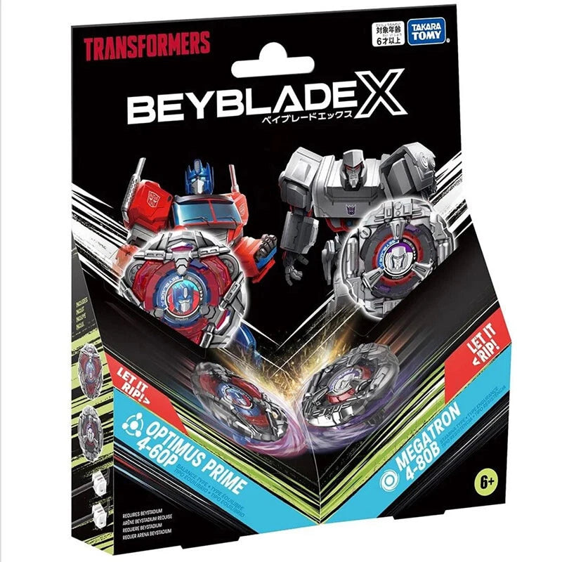 TAKARA TOMY Optimus Prime 4-60P vs Megatron 4-80B Beyblade X Transformers 2 Pack TAKARA - KOEEK