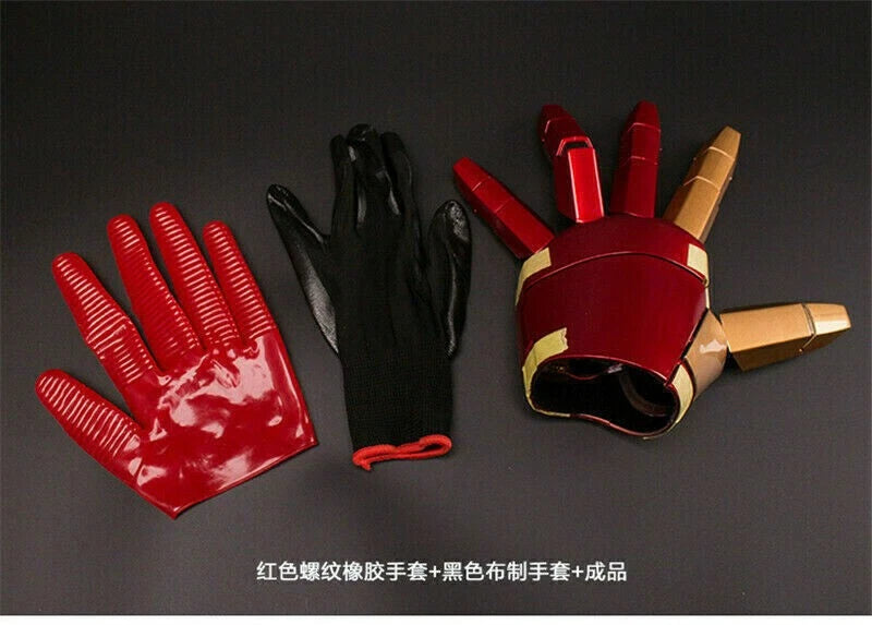 1:1 Avengers Iron Man MK42 Armor Hand Arm LED Gloves Voice Halloween Cosplay Toy 07FC0E-D4 - KOEEK