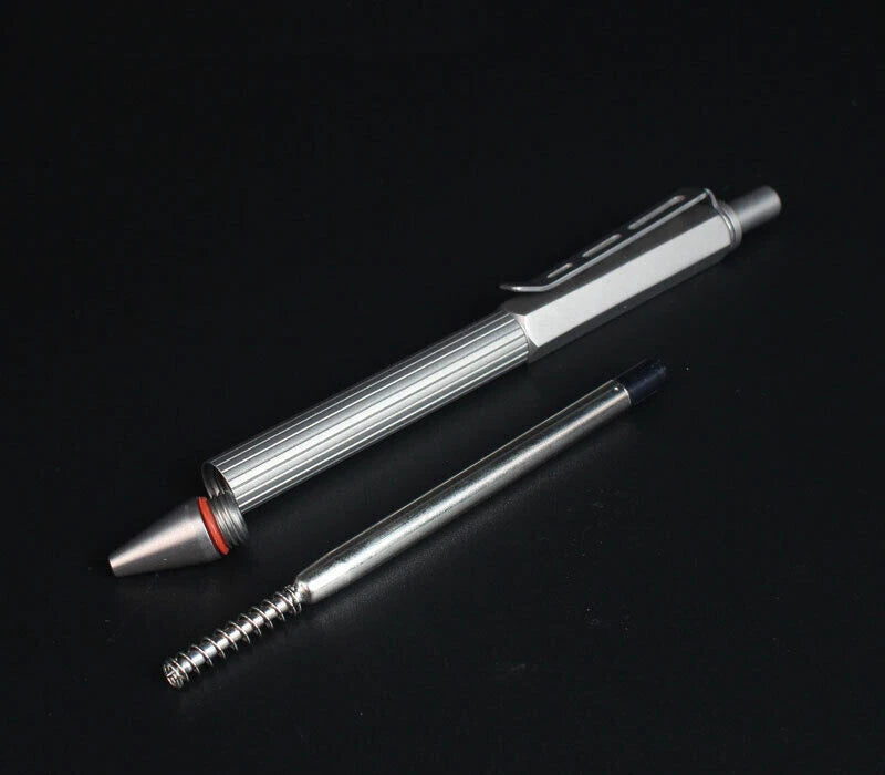 Titanium Pocket Pen Students Ballpoint Pen Portable Signature Pen Outdoor EDC 07FC0E-D4 - KOEEK