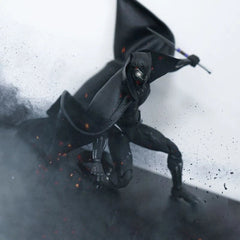 1/12 Black Wired Cape Custom Cloak for 6"  ML Mez Black Panther (No figure) 07FC0E-D4 - KOEEK
