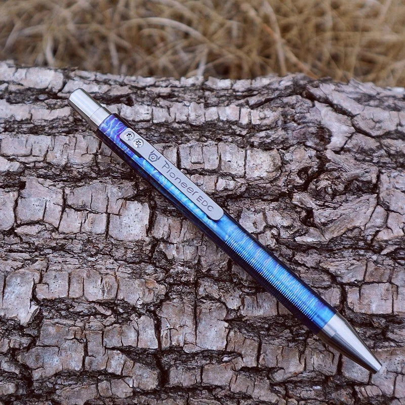 Titanium Alloy Flame Roasted Pocket Signature Ball Pen Outdoor Record EDC Pen 07FC0E-D4 - KOEEK