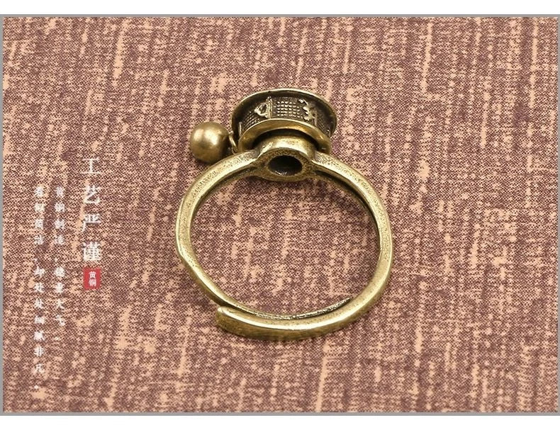 Chinese Style Ring Vintage Bell Amulet Adjustable Protector Ring Jewelry 07FC0E-D4 - KOEEK