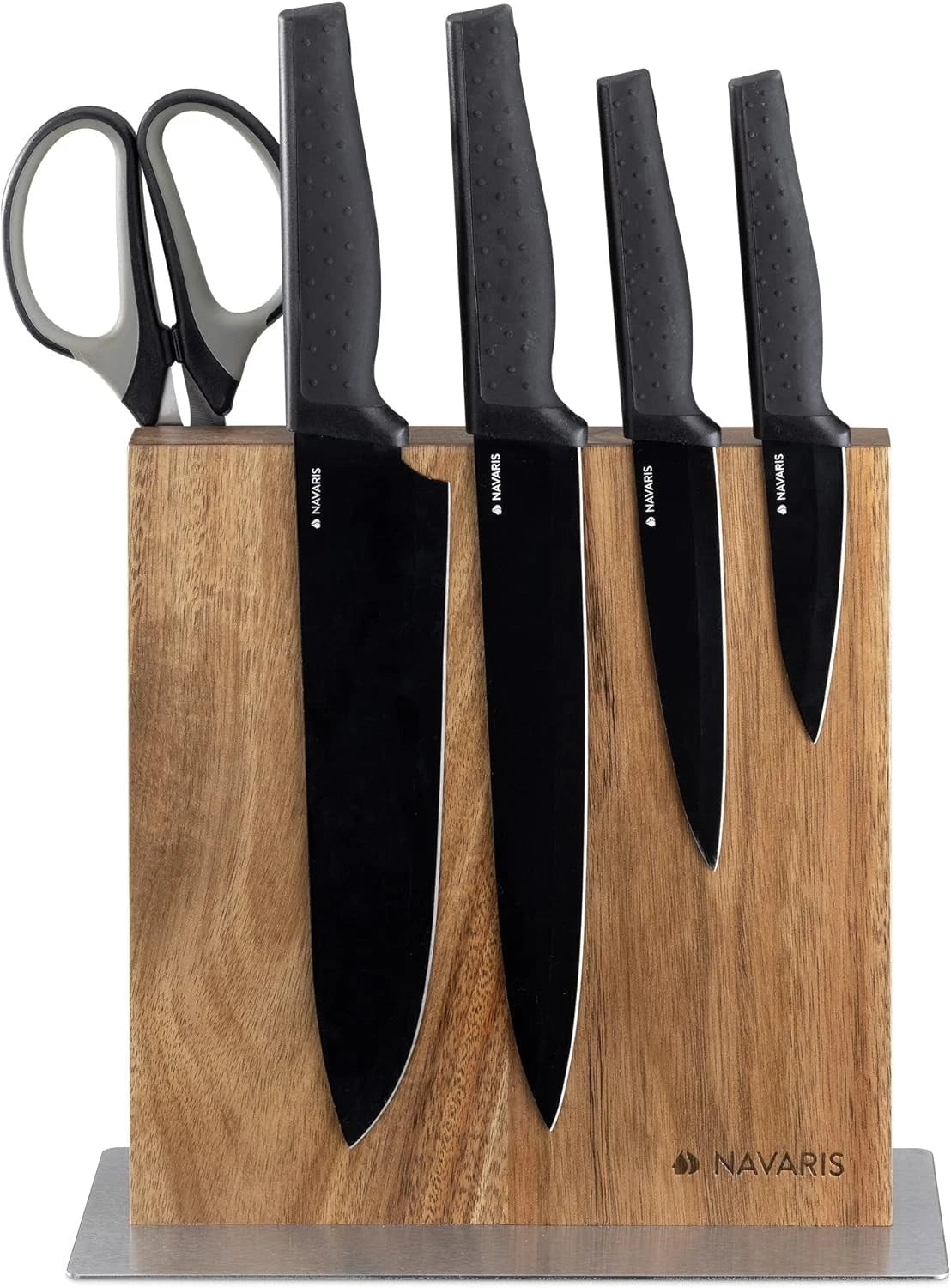 Magnetic Wooden Knife Block - Kitchen Storage with Strong Magnets for Knives 07FC0E-D4 - KOEEK