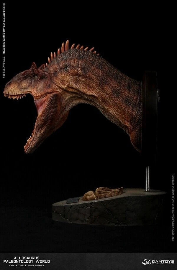 DAMTOYS Allosaurus Bust Dinosaur Statue Resin Display Model MUS010A Red Version DAMTOYS - KOEEK