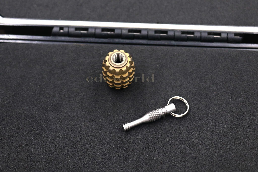 Titanium TC4 EDC Knife Parachute Cord Tool Lanyard Bead Key Chain Pendant DZ-GGT 07FC0E-D4 - KOEEK